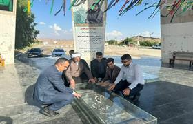 ادای احترام به مقام شهیدان و تجلیل از معلمان در سفر یک روزه منتخب مجلس خبرگان به مسجدسلیمان
